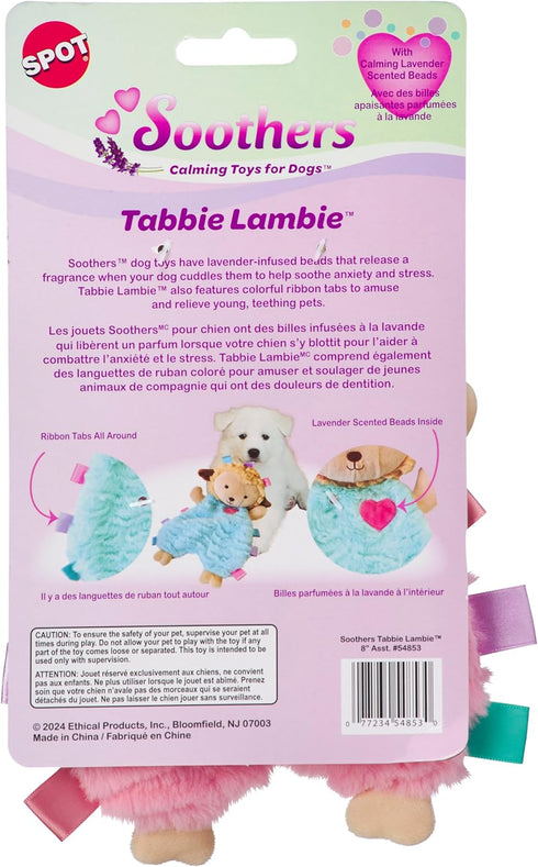 SPOT Soothers- Tabbie Lambie Dog Toy-Separation Anxiety Toys for Dogs, Stuffing Free, Scented with Calming Lavender Fragrance Beads to Safely Calm...
