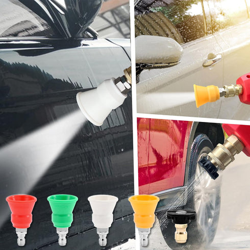 RIDGE WASHER Pressure Washer Nozzle Guard, Power Washer Nozzle Tips with Protector Holder, 5 Pressure Washing Tips with 1/4" Quick Connect, Orific...