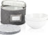 Stack Store Plus More China Storage Quilted Case for Dessert Plate, Bowls, Small Plate or Saucer - 8" W x 6" H - Gray - Includes 12 Felt Separator...