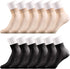 Syhood 12 Pairs Women Ankle High Sheer Socks Soft Silky Short Nylon Socks for Summer Gifts...