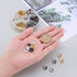 LiQunSweet 300 Pcs 6-Colors Multi-Petal Flower Iron Metal Bead Bell Caps Spacers for Beading Jewelry Making Supplies - 10x4mm...
