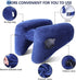 Sunany Neck Pillow for Travel Inflatable Airplane Pillow Comfortably Supports Head,Neck and Chin,Inflatable Travel Pillow with Soft Velour Cover,H...