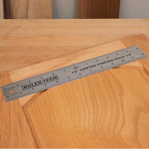Stainless Steel Center Finding Ruler. Ideal for Woodworking, Metal Work, Construction and Around The Home (12" Ruler)...