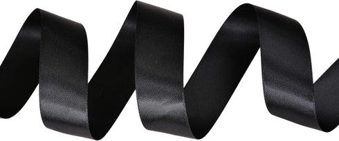 YAMA Double Face Satin Ribbon - 1 inch 25 Yards for Gift Package Wrapping,Floral Design,Hair Accessories,Crafting,Sewing,Wedding Decor, Black...