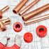 6 Pieces Copper Pipe Cleaners Include 12 Inch, 34 Inch, 1 Inch Handy Sized Plumber, Tube Cleaning Brush for Copper, Red Different Size Copper Pipe...