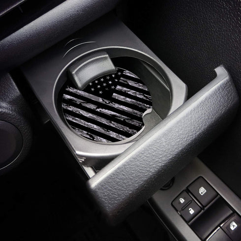Cup Holders Car Coasters for Women/Men - 2 Pack Absorbent Ceramic Stone Drinks Coaster Set, Camo America US Flag...