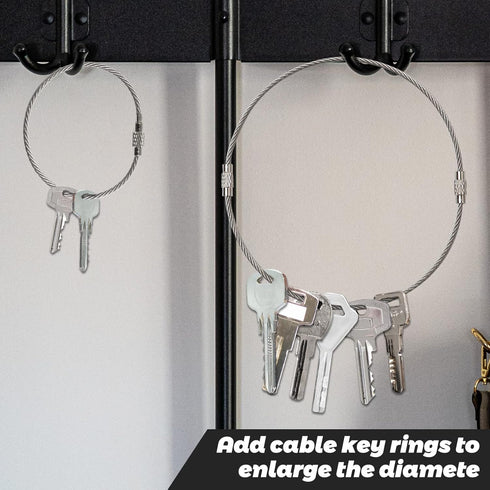 100 Pieces 6 Inch Wire Keychain Cable 2mm Twist Barrel Stainless Steel Key Rings Loop Wire Cable Braided Steel Key Chain Heavy Duty Luggage Tags L...