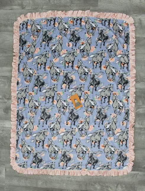 Dear Baby Gear Baby Blanket- Double Layer Blanket- Baby Blankets for Girls- Nursery Blanket for Baby Girl - Faux Quilt Soft Baby Blanket - Baby Ho...