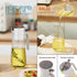 Glass Olive Oil Dispenser Bottle & Oil Sprayer Bottle 2 In 1 for Kitchen Cooking, Auto Flip Cap, 18oz White...