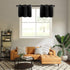 MRTREES Blackout Valance Curtain Kitchen Tiers, Short Cafe Curtains Room Darkening, Triple Weave Bathroom Small Window Curtains Grommet Top Half W...