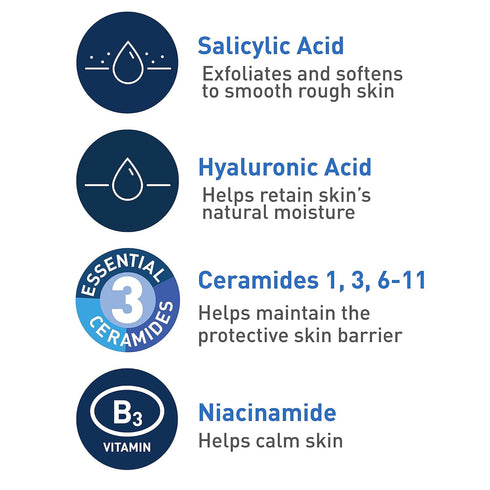 CeraVe SA Cleanser | Salicylic Acid Cleanser with Hyaluronic Acid, Niacinamide & Ceramides| BHA Exfoliant for Face | Fragrance Free Non-Comedogeni...