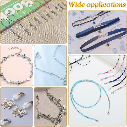 PH PandaHall 60pcs 304 Stainless Steel Lobster Clasps with 120pcs 4mm Open Jump Rings Jewelry Clasp Connector Bracelet Clips Closures for Earring ...
