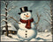Posterizer 1 pcs-cute snowman in snowy wintery nature 6-Holiday Poster Collection-Landscape & Nature Art-Living Room Bedroom Decor- unframed wall ...