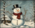 Posterizer 1 pcs-cute snowman in snowy wintery nature 7-Holiday Poster Collection-Landscape & Nature Art-Living Room Bedroom Decor- unframed wall ...