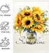 ChloropLastid Hello Sunshine Garden Flag Mason Jar Sunflowers Double Sided for Outside Small Garden Flag 12x18 Inch Welcome Burlap Seasonal Yard O...