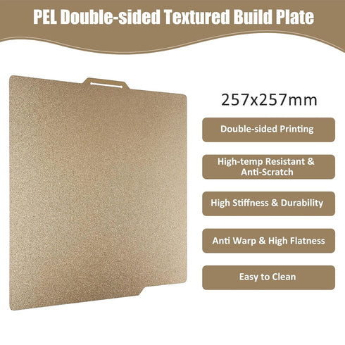 Double Sided Textured PEI Sheet, PEI Spring Steel Build Plate Flexible Print Bed Removable Surface Platform for Bambu Lab X1/X1C/P1P/P1S/A1 3D Pri...