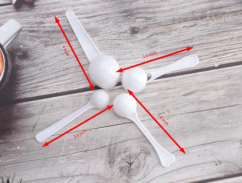 Sowaka 4 Pcs Measuring Spoons 1g 3g 5g 10g Plastic Teaspoon Tablespoon for Accurate Measure Coffee Protein Milk Scoops Spoon Home Kitchen Measurin...