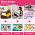 24Pcs Sublimation Blank Canvas Makeup Bags, AMADAILY Bulk Blank DIY Heat Transfer Cosmetic Makeup Bags w/Black Zipper for Bridesmaid Makeup Bag Tr...