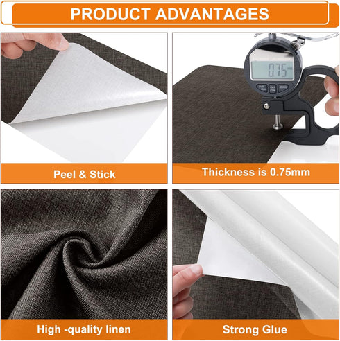 Cahomo 3PCS 11 x 8 inch Fabric Repair Patches, Self-Adhesive Canvas Repair Patches, Fabric Repair Kit for Furniture, Sofas, Car Seats, Chairs, Cof...