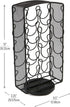 Mind Reader Single Serve Coffee Pod Carousel, 30 Pod Capacity, Breakroom, Metal Mesh, 6.75"L x 6.25"W x 12.5"H, Silver...