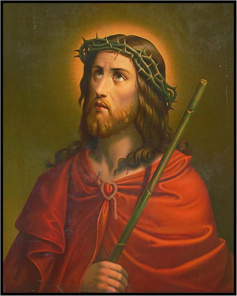 Posterizer 1 pcs-Jesus with crown of thorns painting poster-Religious Posters-Gifts for Christians -Decor for Church, Sunday School Classroom- unf...