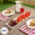 US Acrylic Avant White Plastic Serving Trays (Set of 4) 15” x 5” | Narrow Reusable Rectangular Party Platters | Serve Appetizers, Fruit, Veggies, ...