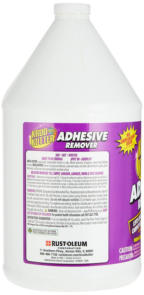 Krud Kutter AR01 Clear Adhesive Remover with Mild Odor, 1 Gallon...