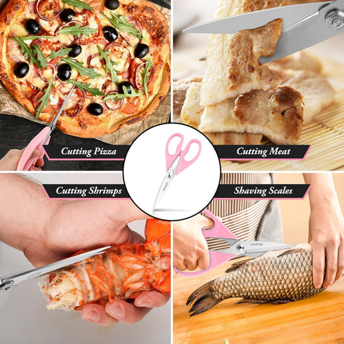 Kitchen Shears, iBayam Kitchen Scissors Heavy Duty Meat Scissors Poultry Shears, Dishwasher Safe Food Cooking Scissors All Purpose Stainless Steel...