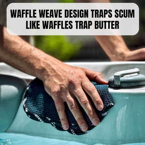 Microfiber Hot Tub Scum Remover Cleaning Towels | ScumGone Hot Tub Shell Cleaner | 100% Scratch Free Hot Tub Cleaner for Inside Surface | Essentia...