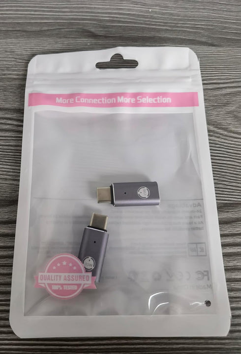 USB C-to Lightning Adapter, 35W PD Connector, 2 Piece Set, Compatible with iPhone 15 Series and Other C Type Devices, Fast Charge, Grey Design, Su...