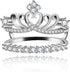 Uloveido Women's Platinum Plated Cubic Zironica Princess Crown Wedding Engagement Rings Guard Wraps and Enhancers Y480...