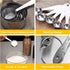 Joyhill Measuring Cups and Spoons Set of 10 Piece, Stainless Steel Measuring Cups Stackable, Nesting Metal Measuring Cups for Dry & Liquid Ingredi...