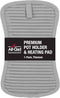 All-Clad Premium Pot Holder & Hot Pad: Heat Resistant to 500 Degrees - 100% Cotton, 10"x6.25" Hot Pad for Kitchen and Barbeque, (1-Pack), Titanium...