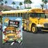 wondever Back to School Garden Flag 12×18 Double Sided Vertical Burlap ABC School Bus Yard Flags for Classroom Decorations Yard Holiday Outdoor Fl...