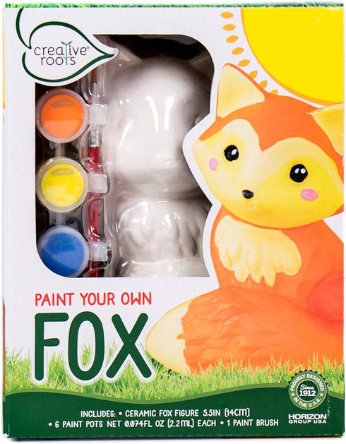 Creative Roots Paint Your Own Fox, DIY Fox, Kids Painting Set, Creativity for Kids, Ceramic Painting Kit for Kids, Ceramics to Paint, Paint Your O...