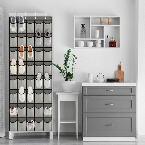 Fixwal Over The Door Shoe Organizers 40 Mesh Pockets Hanging Shoe Organizer Shoe Rack For Closet Entryway Bedroom Bathroom Pantry Shoe Holder, Men...