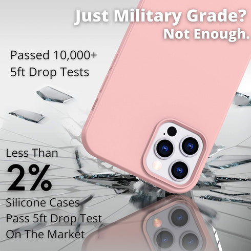 IceSword iPhone 12 Case and iPhone 12 Pro Case 6.1” (2020), Liquid Silicone Case Cover, Soft Microfiber Cloth, Matte Pale Pink Pastel Light Rose C...