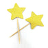 Gold Star Cupcake Toppers Star Cupcake Toppers Twinkle Little Star Decorations Birthday Cupcake Toppers Glitter Star Cake Decoration for Party Bir...
