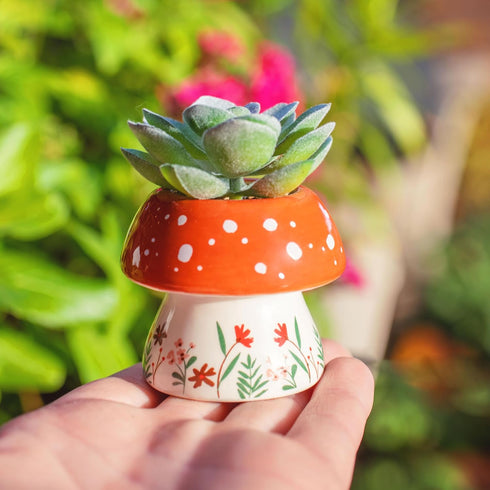 Karma, Shaped Succulent Pot, Artificial Succulents in Ceramic Pot, Faux Mini Succulent Plant, Desk Decor, Office Plants, Succulent Décor Faux Succ...