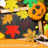 150PCS Fall Maple Leaves Cutouts with 210PCS Glue Points,Multicolor Glitter Paper Cardboard Maple Leaf Paper Cutting Autumn Maple Leaf Confetti fo...