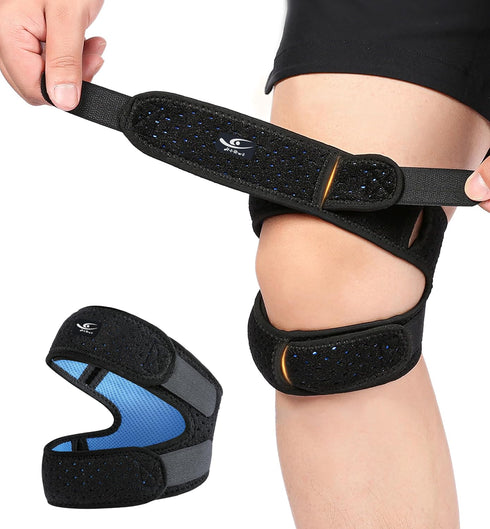 HiRui Dual Patella Knee Straps, Knee Brace Patella Stabilizer for Knee Pain Relief Running Tennis Jumping Arthritis Tendonitis, Joint and Muscles ...