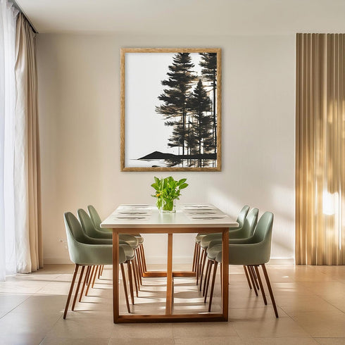 Posterizer 1 pcs- trees and jungle-nature scene style 1-Landscape & Nature Art-Floral Botanical Art- Decor for Home & Office- unframed wall art...