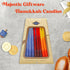 Majestic Giftware Multicolor Hanukkah Candles - CP15 | 45 Dripless Handcrafted Chanukah Candles for All 8 Nights of Hanukkah | Manufactured by Saf...