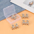 TOOVREN Cute Bear Button Pins for Jeans, No Sew and No Tools Instant Pant Waist Tightener, Adjustable for Loose Jeans 4 Sets Jeans Button Replacem...