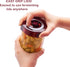 Fermenting Lids for wide mouth mason jars. 4 waterless airlock fermentation lids kit. Easy Grip fermenter lid with Oxygen Pump automatically Vents...