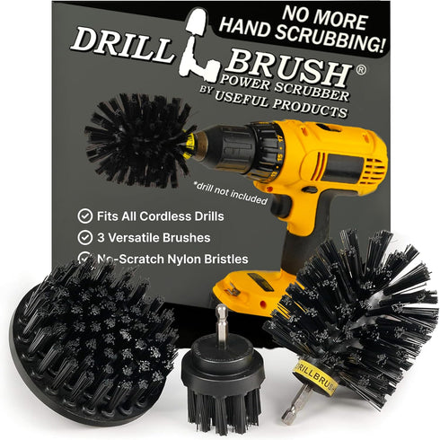 Cleaning Accessories Industrial Brushes - Baked on Food, Electric Smoker, Drill Brush Attachments for Stain and Rust Remover - BBQ Cleaning Kit Wa...