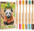 New Kids Bamboo Toothbrushes - 6 Pack, Organic Soft Bristle Toothbrush for Kids, Biodegradable Children's Toothbrushes (Toddler Toothbrush Ages 3-...