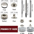 Raydodo 12 Set Leather Snap Fasteners Kit, 15mm Metal Snap Buttons Kit Press Studs with 4 Install Tools, Rivets and Snaps for Clothing, Jeans, Jac...