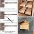 120 Pcs Drawer Wedges with Screws, Drawer Bottom Support Brackets, Fixing Mending Wedges, Plastic Angle Code Bracket Fasteners, Drawer Reinforceme...