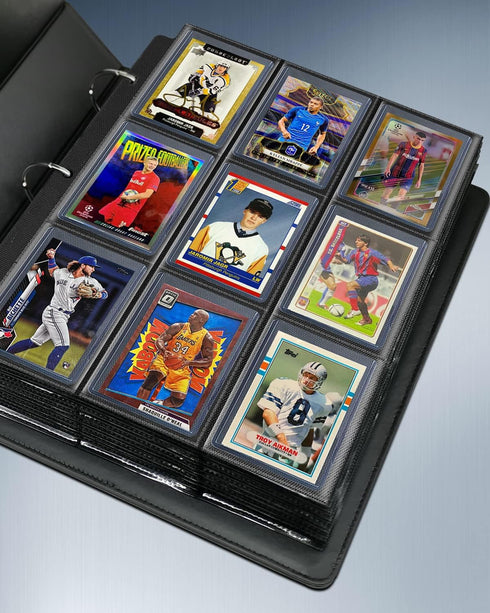 Toploader Binder Pages for Trading & Sports Card Toploader Storage, 9 Pocket Double-Sided Toploader Binder Sheets for TCG Toploaders, 252 Pockets...